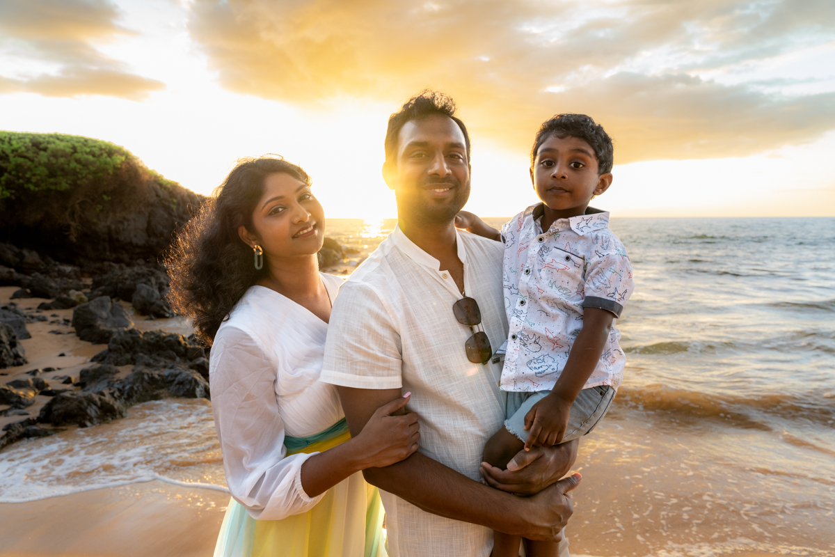 Family sunset photoshoot portrait